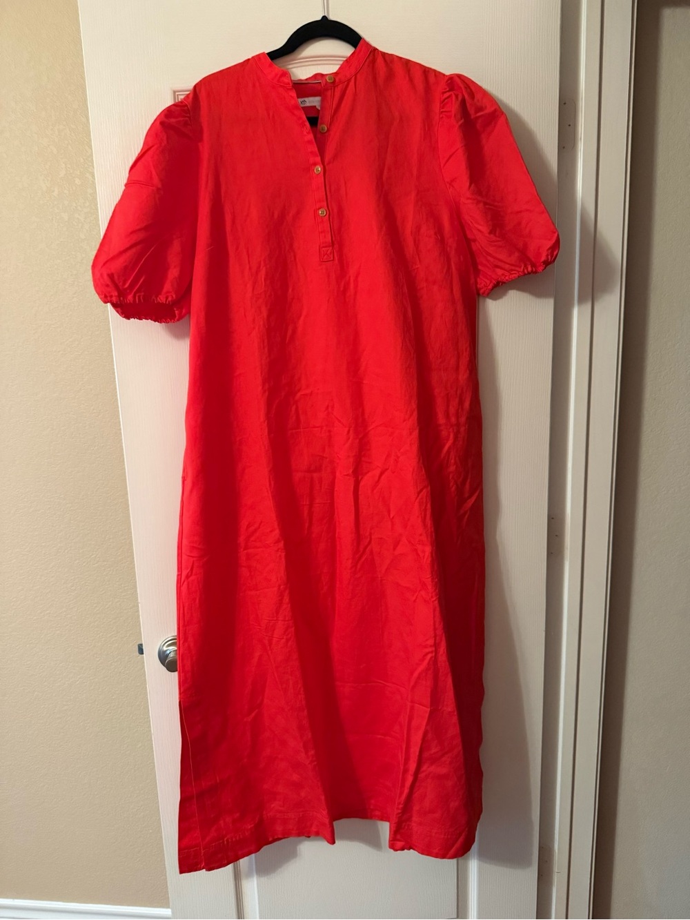 Southern Tide Coral Button-Up Polo Shirt